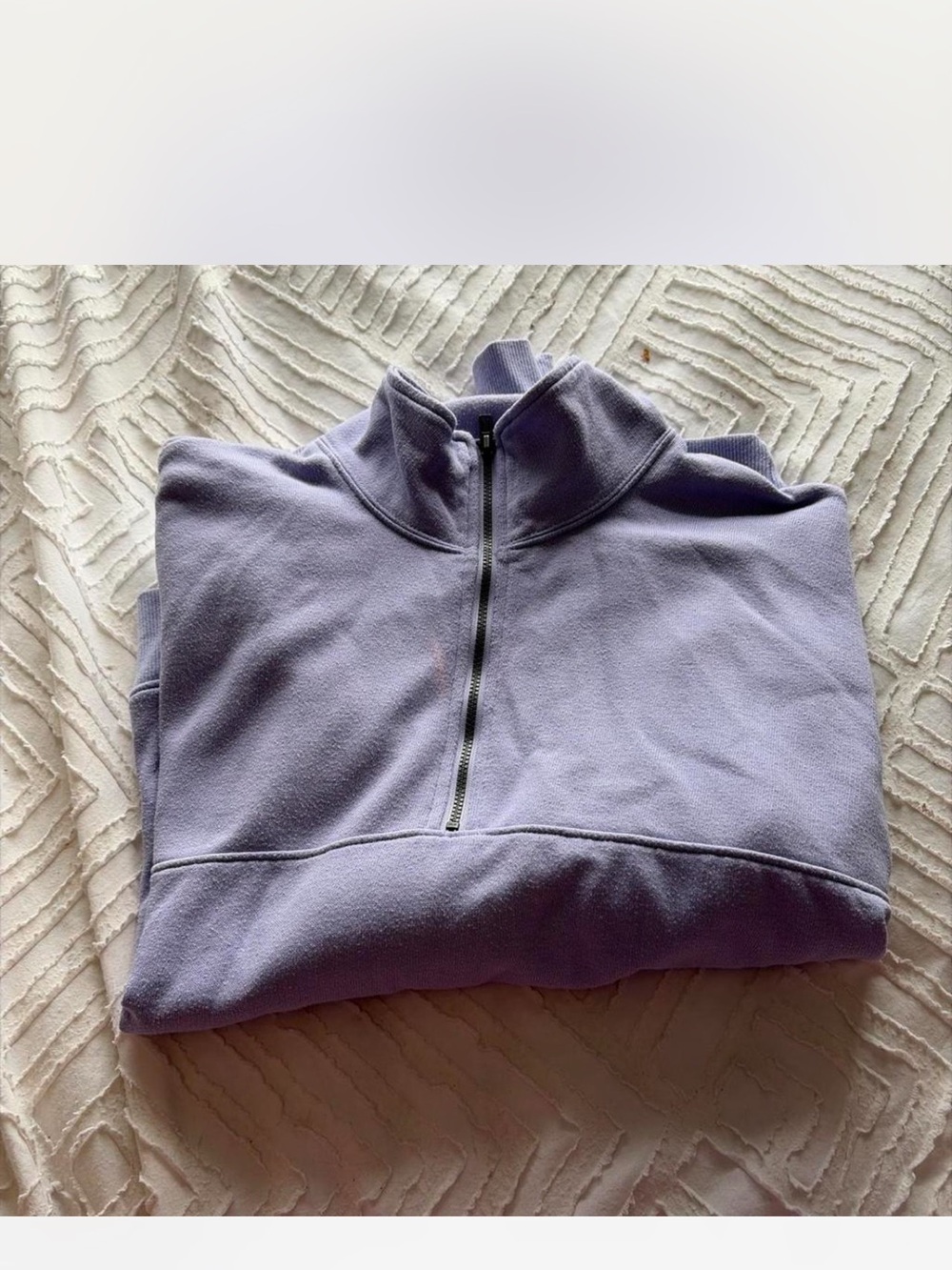 SO Lavender Half-Zip Turtleneck Fleece Pullover